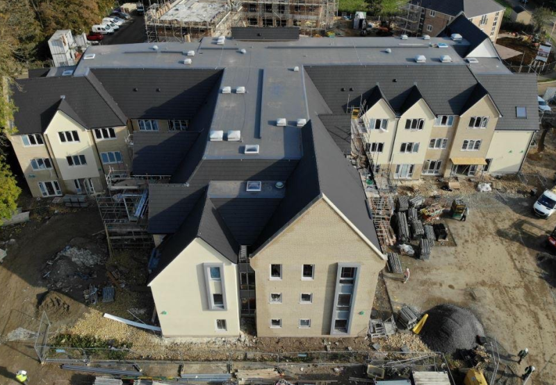 New build pitched and flat roofs